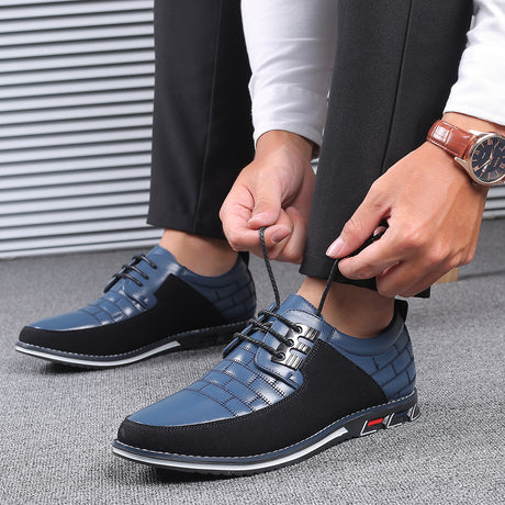 One-Step Or Lace-Up British Men's Shoes Without Laces - Dazpy