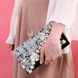 Vintage Flocking Diamond Dinner Bag - Dazpy