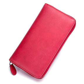 Large Capacity Women's Long Zipper Organ Card Holder With Multiple Card Slots