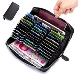 Large Capacity Women's Long Zipper Organ Card Holder With Multiple Card Slots - Dazpy