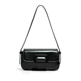 Polly Bag Female Solid Color Underarm Bag Retro Single Shoulder Baguette - Dazpy