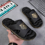 Net Celebrity Slippers Men's Deodorant Non-slip Sandals Wear Beach Fashion Personality Outside - Dazpy