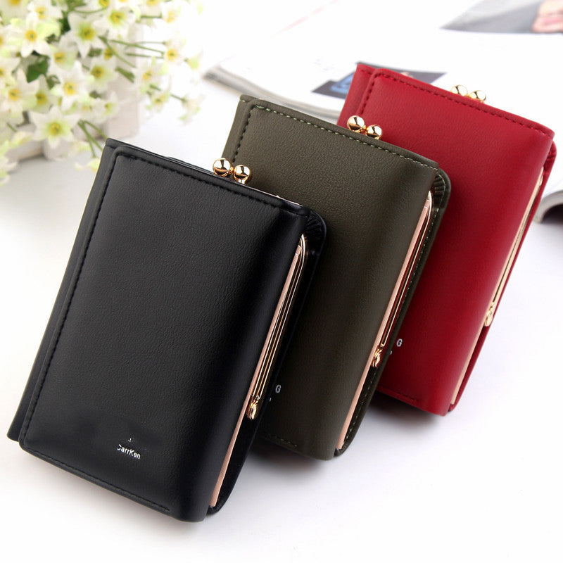 Folding PU Leather Female Coin Purse - Dazpy