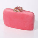 New Diamond Decoration Evening Bag PU Flannel Clutch Bag Chain Satchel Banquet Dress Bag Party Evening Gift Bag Evening Bag