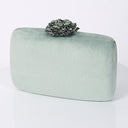 New Diamond Decoration Evening Bag PU Flannel Clutch Bag Chain Satchel Banquet Dress Bag Party Evening Gift Bag Evening Bag