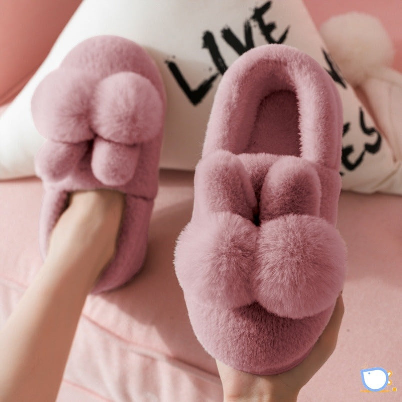 Little White Rabbit Cotton Slippers - Dazpy