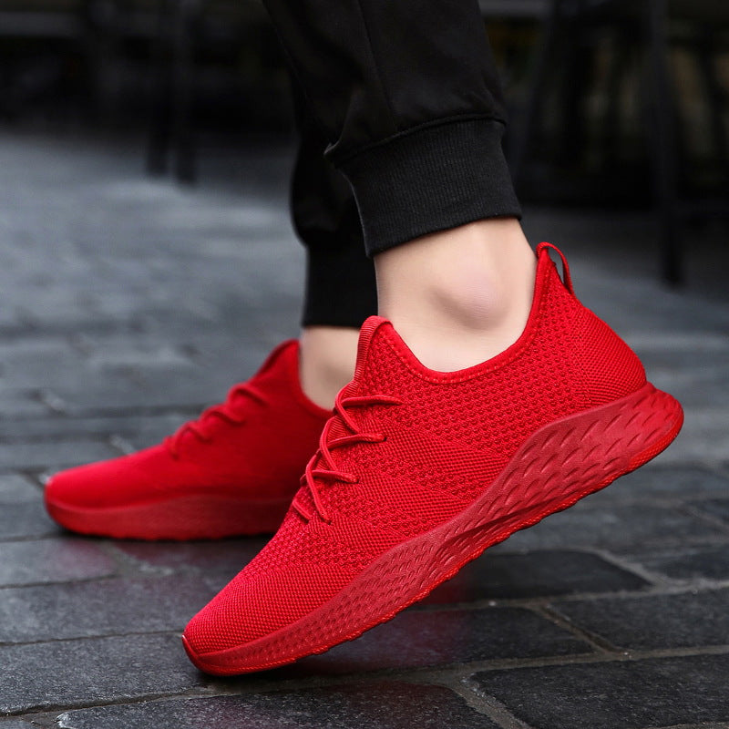 Spring And Summer Breathable Net Men'S Shoes Casual Shoes Korean Youth Students - Dazpy