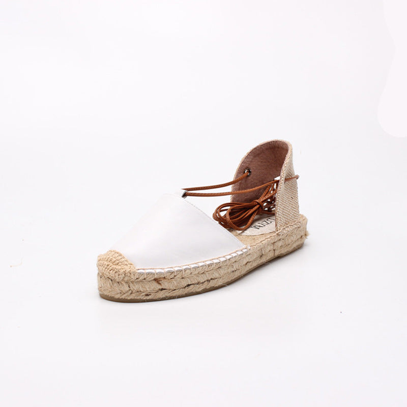 Summer New Breathable Fisherman Women'S Shoes European And American Fashion Baotou Sandals Women'S Espadrille Comfortable Women'S Flat Heels - Dazpy