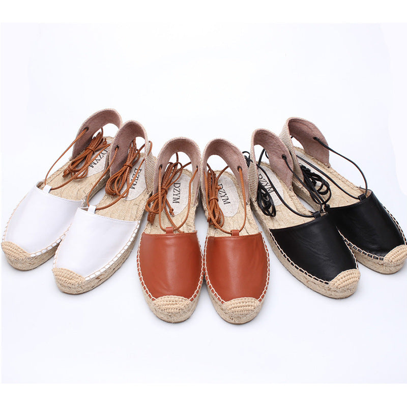 Summer New Breathable Fisherman Women'S Shoes European And American Fashion Baotou Sandals Women'S Espadrille Comfortable Women'S Flat Heels - Dazpy