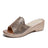 Slippers Women'S Summer Wear Fashion Korean Version Of Rhinestone Slope With A Font Mid-Heel Non-Slip Sandals Women