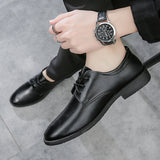 Men'S Casual Shoes Men'S Korean Black Youth Soft Soled British Business Dress Soft Soled Men'S Shoes Autumn Work Shoes - Dazpy