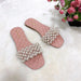 New Summer Flat Sandals Pearl Diamond Slippers For Lady - Dazpy