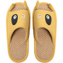 Cartoon Linen Slippers Cotton Hemp Japanese Summer Thick Soled Home Four Seasons Home Interior Fabric Antiskid Silent