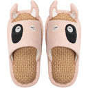 Cartoon Linen Slippers Cotton Hemp Japanese Summer Thick Soled Home Four Seasons Home Interior Fabric Antiskid Silent