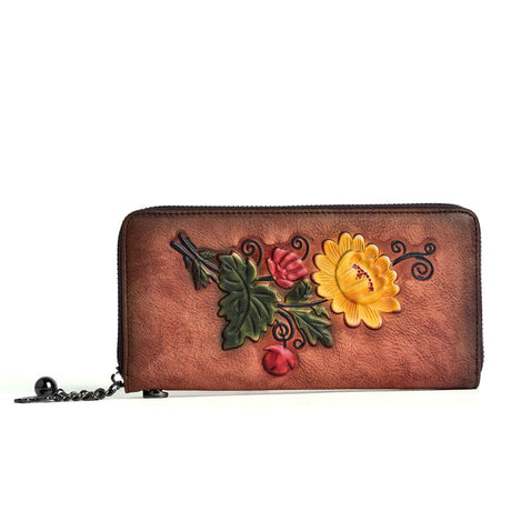 Long Ladies Retro Wallet Female Hand Zipper Bag - Dazpy