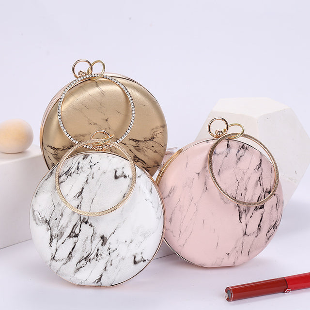 Marble Pattern Portable Cosmetic Bag - Dazpy