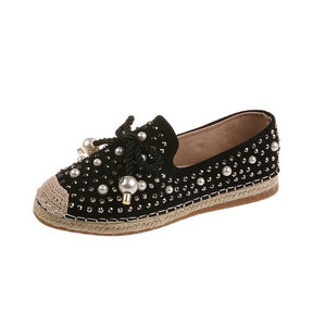 New Round-Toe Lace-Up Bow-Knot Flat Shoes