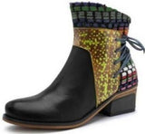 Handmade ethnic short boots - Dazpy