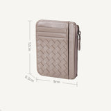 Ladies Card Holder Leather Ultra-Thin Woven Business Card Holder Card Holder - Dazpy