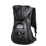 Hooded Skull Hat Backpack Europe And America Halloween Steampunk Rivet Hat Backpack - Dazpy