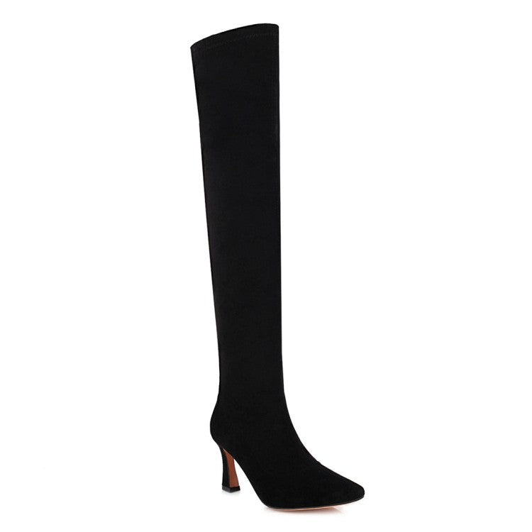 Fashion Women'S Over-The-Knee Stretch Boots - Dazpy