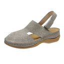Flower Fish Mouth Sandals Hollow Wedge Heel