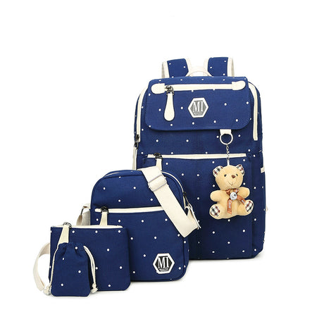 Canvas Print Polka Dot Backpack - Dazpy