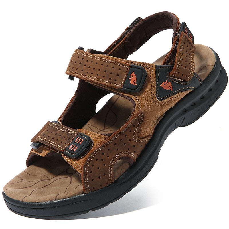 High-Quality Leather Sandals for Men - Perfect for Outdoor Leisure Activities - Dazpy