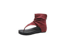 Women's Sandals With Trifle Bottom Rubber PU Zipper