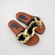 European And American Fashion Gold Chain Slippers - Dazpy