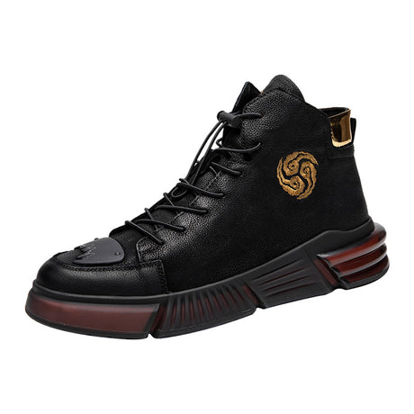 Martin Boots Men's Autumn And Winter New High-top Sneakers Plus Velvet Warm Cotton Shoes - Dazpy