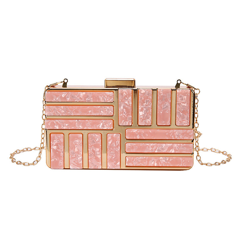 Ladies Square Bag Acrylic Clutch - Dazpy