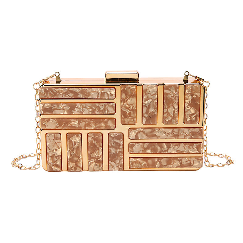 Ladies Square Bag Acrylic Clutch - Dazpy