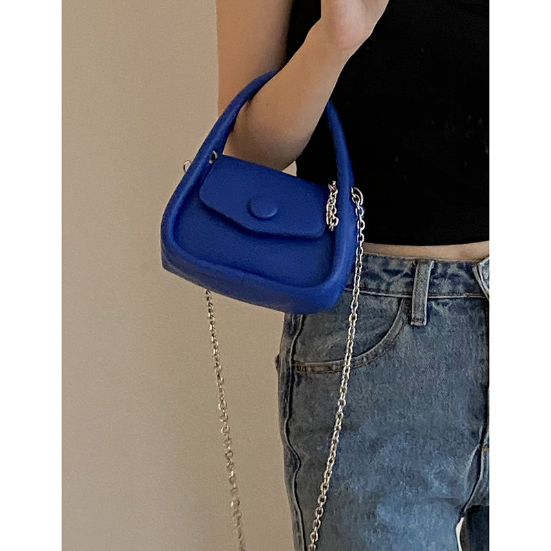 Underarm Bag Blue All-match Chain Crossbody Bag - Dazpy