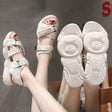 White Outdoor Flat Sandals Female Summer Platform Sports Sandals - Dazpy