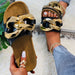 Summer Large Size Sandals And Metal Chain Flat Platform Slippers - Dazpy