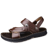 Fashion Beach Shoes Casual Leather Slippers - Dazpy