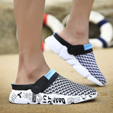 Men's Mesh Honeycomb Dense Mesh Outdoor Beach Half Slippers - Dazpy