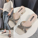 Summer Fashion Low-Heeled Simple Thick-Heeled Women'S Shoes