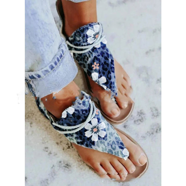 Fashion Simple Ladies Flower Sandals - Dazpy