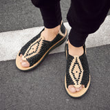 Men's Casual Set Foot Woven Sandals - Dazpy