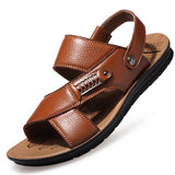 Outer Wear First Layer Leather Sandals And Slippers - Dazpy