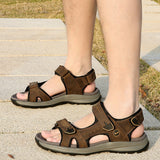 Men's Breathable Top Layer Leather Sandals - Dazpy