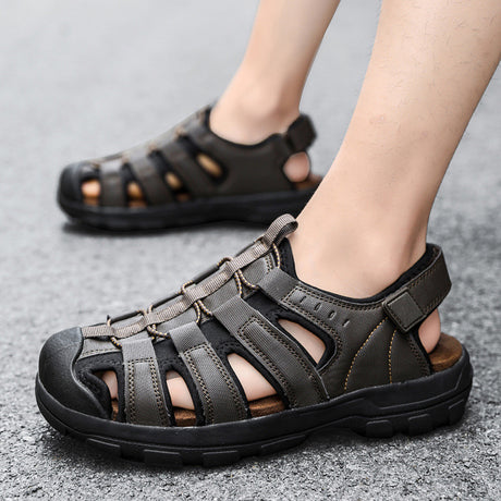 Men's Platform Toe Cap Sandals - Dazpy