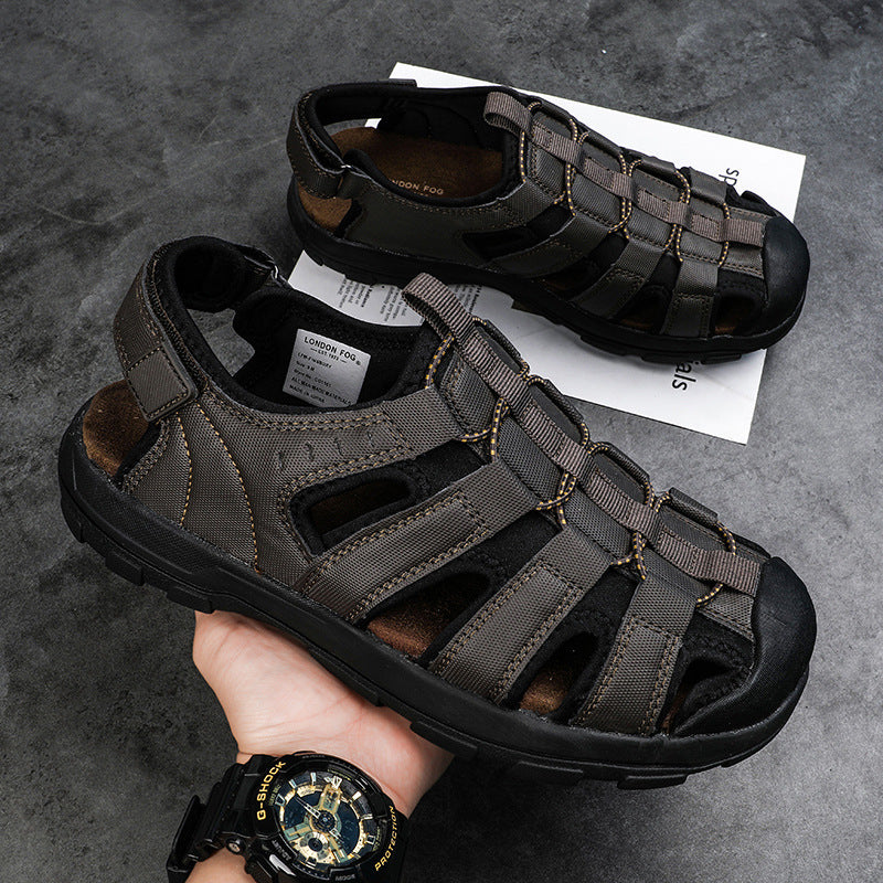 Men's Platform Toe Cap Sandals - Dazpy