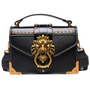 Lion head shoulder bag