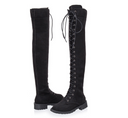 Flat bottom over the knee boots Martin boots round head large size women's shoes