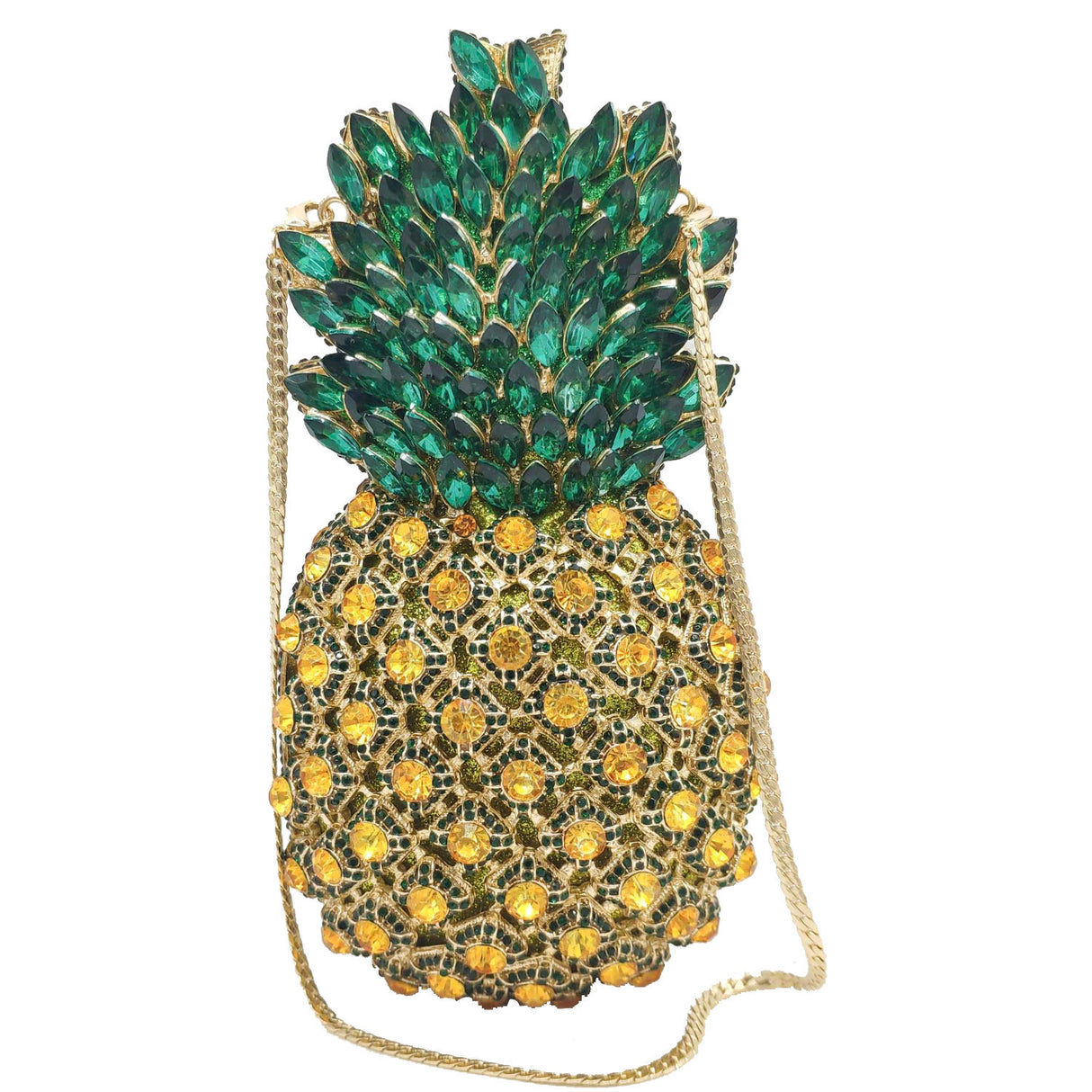 Pineapple Rhinestone Banquet Clutch - Dazpy