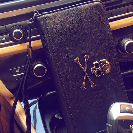 Women's skull soft wallet - Dazpy