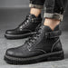 Men's High Top Round Toe Retro Work Boots - Dazpy